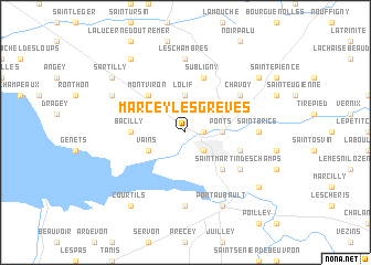 map of Marcey-les-Grèves