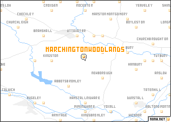 map of Marchington Woodlands