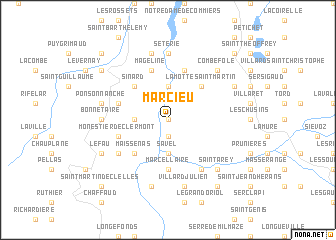 map of Marcieu