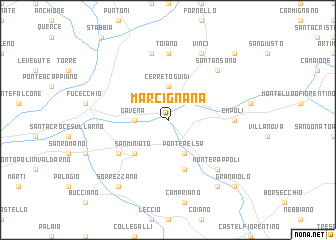map of Marcignana