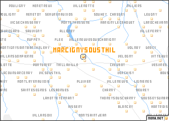 map of Marcigny-sous-Thil