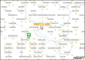 map of Marcilhac