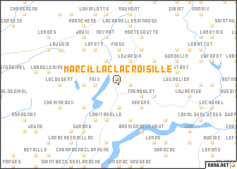 map of Marcillac-la-Croisille