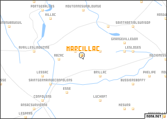map of Marcillac