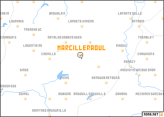 map of Marcillé-Raoul