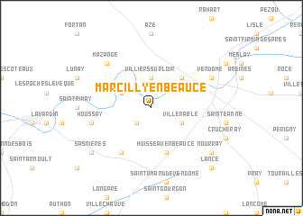 map of Marcilly-en-Beauce