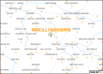 map of Marcilly-sur-Vienne