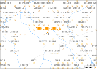 map of Marcinkowice