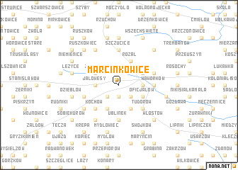 map of Marcinkowice