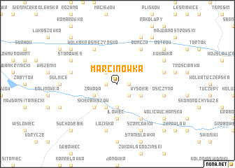 map of Marcinówka