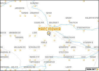 map of Marcinówka