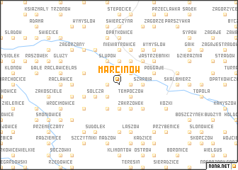 map of Marcinów