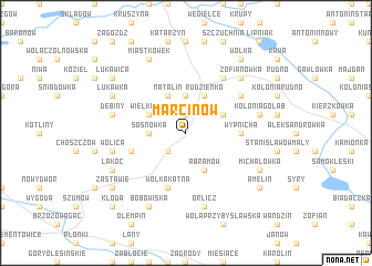 map of Marcinów