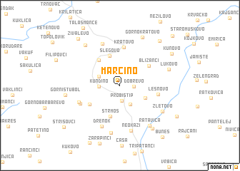 map of Marčino