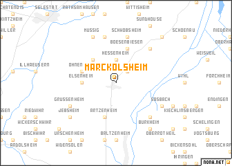 map of Marckolsheim