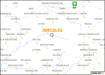 map of Marcolès