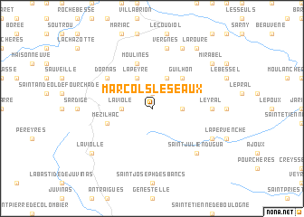 map of Marcols-les-Eaux