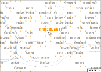 map of Mărculeşti