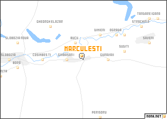 map of Mărculeşti