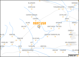 map of Mărcuşa