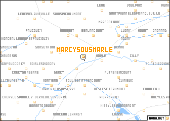 map of Marcy-sous-Marle