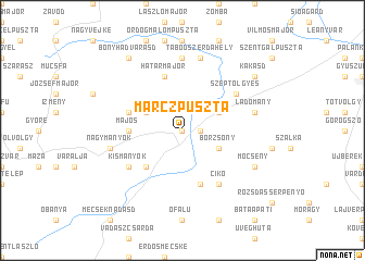 map of Marczpuszta