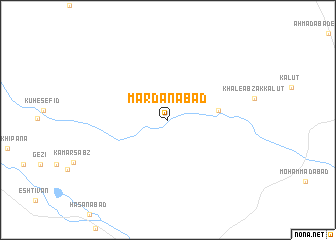 map of Mardānābād