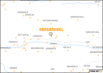 map of Mardān Khel