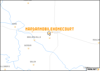 map of Mardan Mobile Home Court