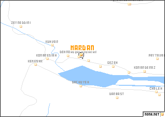 map of Mardān