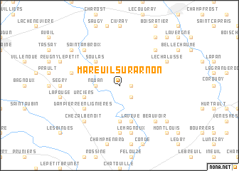 map of Mareuil-sur-Arnon