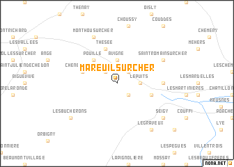 map of Mareuil-sur-Cher