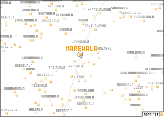 map of Marewāla