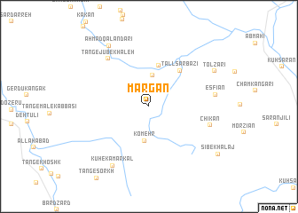 map of Mārgān