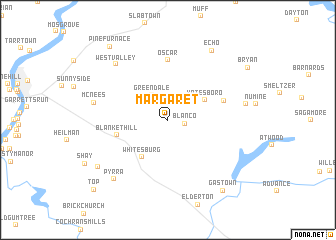 map of Margaret