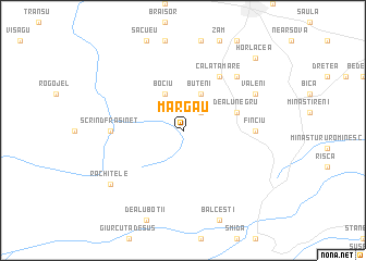 map of Mărgău