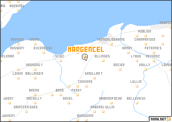 map of Margencel