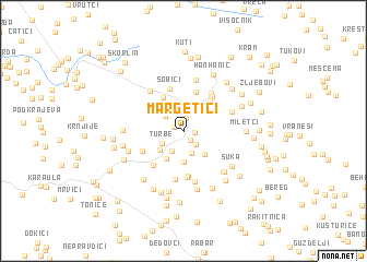 map of Margetići