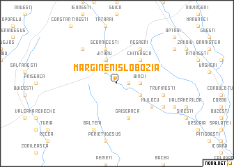 map of Mărgineni-Slobozia