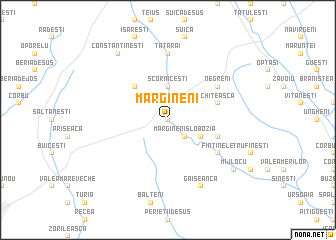 map of Mărgineni