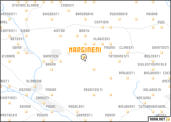 map of Mărgineni