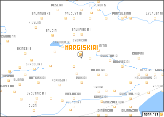 map of Margiškiai