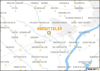 map of Margittelep