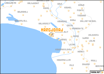 map of Margjonaj