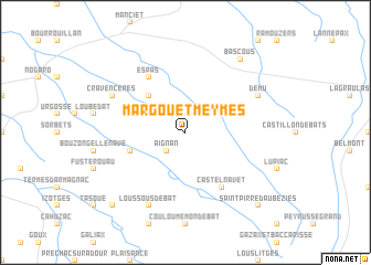 map of Margouët-Meymès