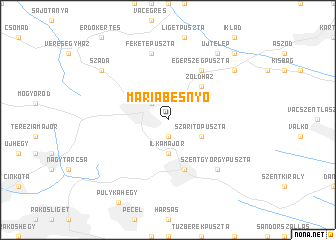 map of Máriabesnyő