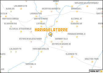 map of María de la Torre