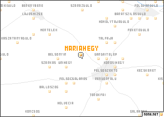 map of Máriahegy