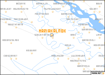 map of Máriakálnok