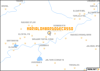 map of María Lombardo de Casso